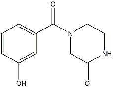 4-[(3-hydroxyphenyl)carbonyl]piperazin-2-one 구조식 이미지