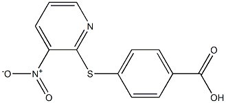 4-[(3-nitropyridin-2-yl)thio]benzoic acid 구조식 이미지