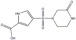 4-[(3-oxopiperazin-1-yl)sulfonyl]-1H-pyrrole-2-carboxylic acid 구조식 이미지