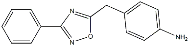 4-[(3-phenyl-1,2,4-oxadiazol-5-yl)methyl]aniline 구조식 이미지