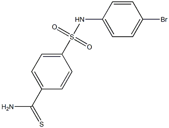 4-[(4-bromophenyl)sulfamoyl]benzene-1-carbothioamide 구조식 이미지