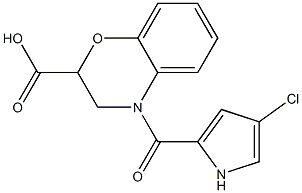 4-[(4-chloro-1H-pyrrol-2-yl)carbonyl]-3,4-dihydro-2H-1,4-benzoxazine-2-carboxylic acid Structure