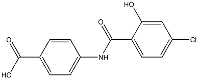 4-[(4-chloro-2-hydroxybenzene)amido]benzoic acid 구조식 이미지