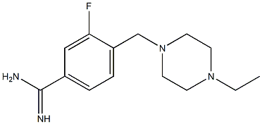 4-[(4-ethylpiperazin-1-yl)methyl]-3-fluorobenzenecarboximidamide Structure