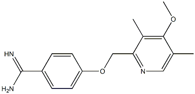 4-[(4-methoxy-3,5-dimethylpyridin-2-yl)methoxy]benzene-1-carboximidamide Structure