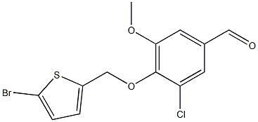 4-[(5-bromothiophen-2-yl)methoxy]-3-chloro-5-methoxybenzaldehyde 구조식 이미지
