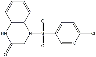 4-[(6-chloropyridine-3-)sulfonyl]-1,2,3,4-tetrahydroquinoxalin-2-one 구조식 이미지