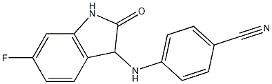 4-[(6-fluoro-2-oxo-2,3-dihydro-1H-indol-3-yl)amino]benzonitrile 구조식 이미지