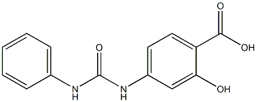 4-[(anilinocarbonyl)amino]-2-hydroxybenzoic acid 구조식 이미지