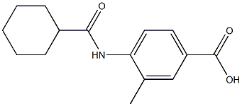 4-[(cyclohexylcarbonyl)amino]-3-methylbenzoic acid Structure