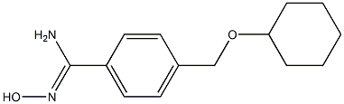 4-[(cyclohexyloxy)methyl]-N'-hydroxybenzenecarboximidamide 구조식 이미지