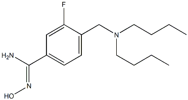 4-[(dibutylamino)methyl]-3-fluoro-N'-hydroxybenzene-1-carboximidamide 구조식 이미지