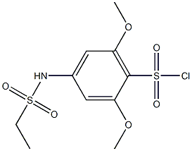 4-[(ethylsulfonyl)amino]-2,6-dimethoxybenzenesulfonyl chloride 구조식 이미지