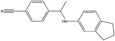 4-[1-(2,3-dihydro-1H-inden-5-ylamino)ethyl]benzonitrile Structure