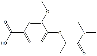 4-[1-(dimethylcarbamoyl)ethoxy]-3-methoxybenzoic acid Structure