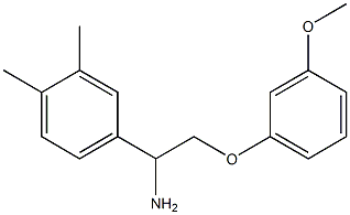 4-[1-amino-2-(3-methoxyphenoxy)ethyl]-1,2-dimethylbenzene 구조식 이미지