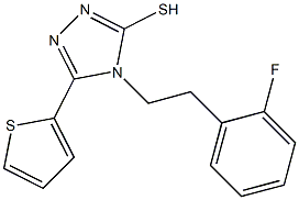 4-[2-(2-fluorophenyl)ethyl]-5-(thiophen-2-yl)-4H-1,2,4-triazole-3-thiol 구조식 이미지