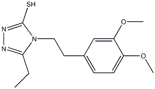 4-[2-(3,4-dimethoxyphenyl)ethyl]-5-ethyl-4H-1,2,4-triazole-3-thiol 구조식 이미지