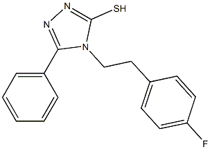 4-[2-(4-fluorophenyl)ethyl]-5-phenyl-4H-1,2,4-triazole-3-thiol 구조식 이미지