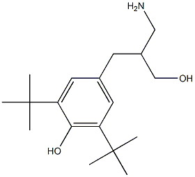 4-[2-(aminomethyl)-3-hydroxypropyl]-2,6-di-tert-butylphenol 구조식 이미지