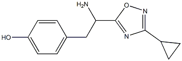 4-[2-amino-2-(3-cyclopropyl-1,2,4-oxadiazol-5-yl)ethyl]phenol Structure