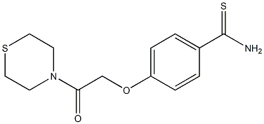 4-[2-oxo-2-(thiomorpholin-4-yl)ethoxy]benzene-1-carbothioamide Structure