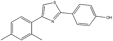 4-[4-(2,4-dimethylphenyl)-1,3-thiazol-2-yl]phenol 구조식 이미지