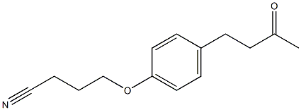 4-[4-(3-oxobutyl)phenoxy]butanenitrile 구조식 이미지