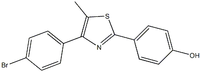 4-[4-(4-bromophenyl)-5-methyl-1,3-thiazol-2-yl]phenol 구조식 이미지