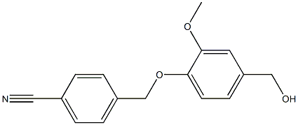 4-[4-(hydroxymethyl)-2-methoxyphenoxymethyl]benzonitrile Structure