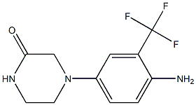 4-[4-amino-3-(trifluoromethyl)phenyl]piperazin-2-one Structure