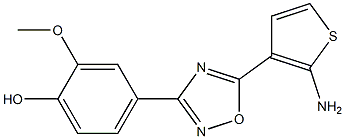 4-[5-(2-aminothiophen-3-yl)-1,2,4-oxadiazol-3-yl]-2-methoxyphenol Structure