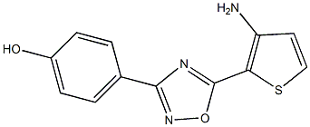 4-[5-(3-aminothiophen-2-yl)-1,2,4-oxadiazol-3-yl]phenol 구조식 이미지