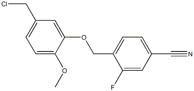 4-[5-(chloromethyl)-2-methoxyphenoxymethyl]-3-fluorobenzonitrile 구조식 이미지