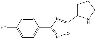 4-[5-(pyrrolidin-2-yl)-1,2,4-oxadiazol-3-yl]phenol Structure