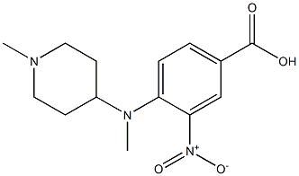 4-[methyl(1-methylpiperidin-4-yl)amino]-3-nitrobenzoic acid 구조식 이미지