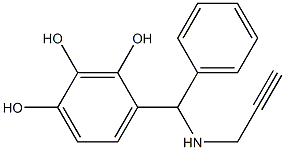 4-[phenyl(prop-2-yn-1-ylamino)methyl]benzene-1,2,3-triol Structure