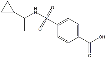 4-{[(1-cyclopropylethyl)amino]sulfonyl}benzoic acid 구조식 이미지