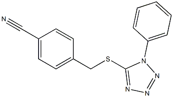 4-{[(1-phenyl-1H-1,2,3,4-tetrazol-5-yl)sulfanyl]methyl}benzonitrile 구조식 이미지