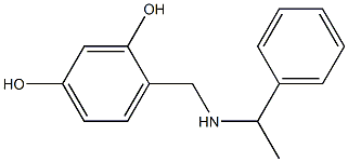 4-{[(1-phenylethyl)amino]methyl}benzene-1,3-diol 구조식 이미지