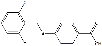 4-{[(2,6-dichlorophenyl)methyl]sulfanyl}benzoic acid Structure