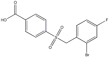 4-{[(2-bromo-4-fluorophenyl)methane]sulfonyl}benzoic acid Structure