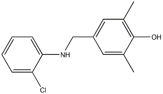 4-{[(2-chlorophenyl)amino]methyl}-2,6-dimethylphenol 구조식 이미지