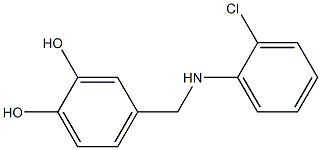 4-{[(2-chlorophenyl)amino]methyl}benzene-1,2-diol 구조식 이미지