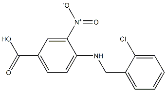4-{[(2-chlorophenyl)methyl]amino}-3-nitrobenzoic acid 구조식 이미지