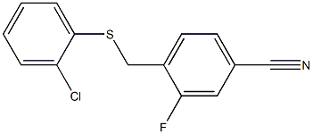 4-{[(2-chlorophenyl)sulfanyl]methyl}-3-fluorobenzonitrile Structure