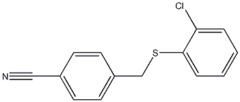 4-{[(2-chlorophenyl)sulfanyl]methyl}benzonitrile 구조식 이미지