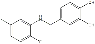 4-{[(2-fluoro-5-methylphenyl)amino]methyl}benzene-1,2-diol Structure