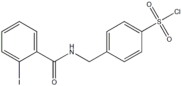 4-{[(2-iodophenyl)formamido]methyl}benzene-1-sulfonyl chloride 구조식 이미지
