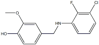 4-{[(3-chloro-2-fluorophenyl)amino]methyl}-2-methoxyphenol 구조식 이미지